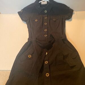 Vintage Personal Identity Black Denim Mini Dress